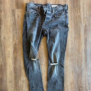 All Saints Cigarette Ripped Knee Jean